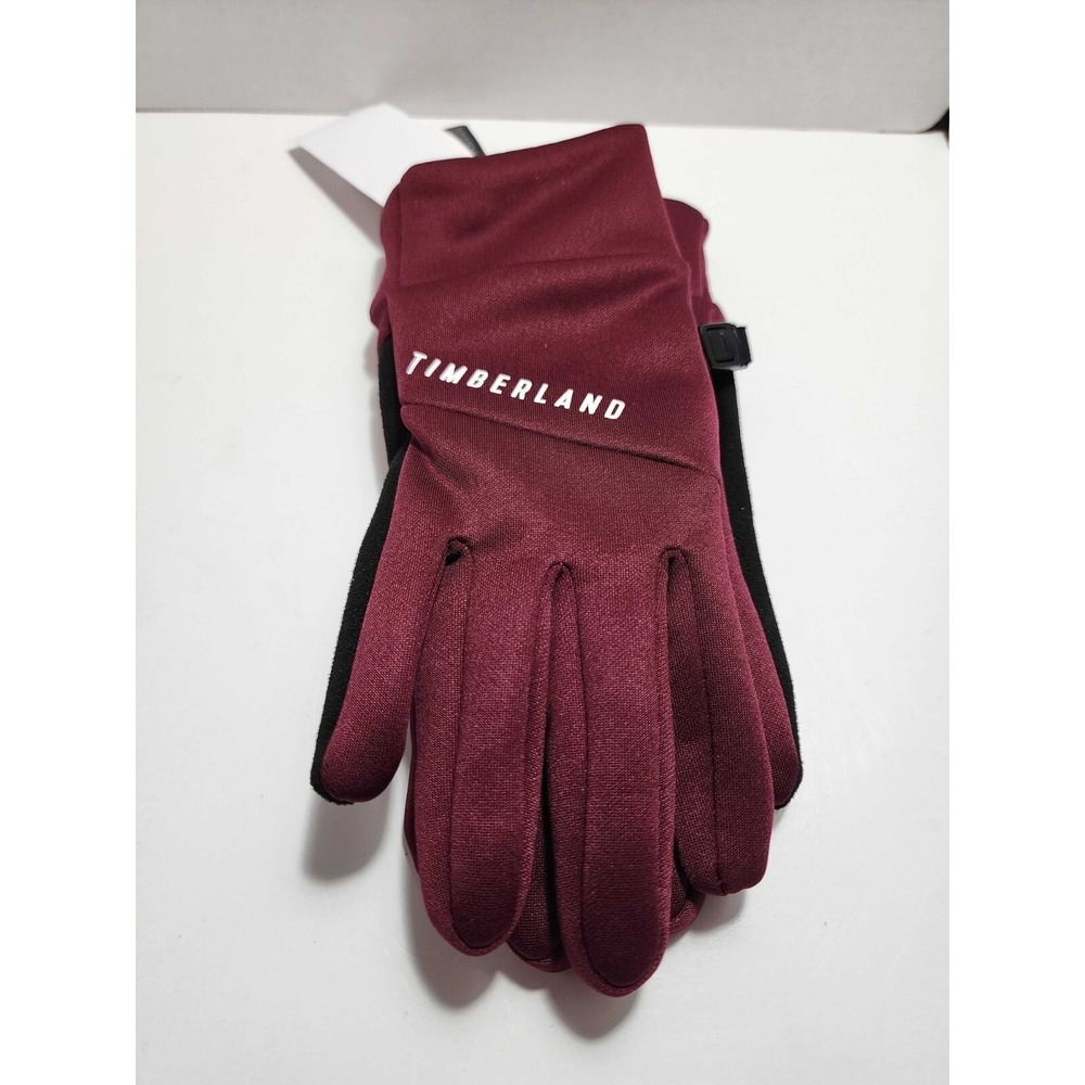 Timberland Touchscreen Gloves Women's Size SM Small Maroon Black Warm NWT NEW